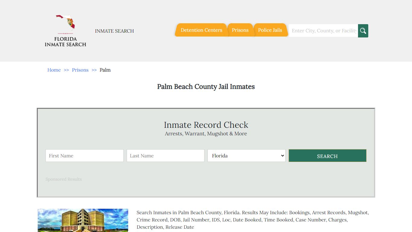 Palm Beach County Jail Inmates | Florida Inmate Search