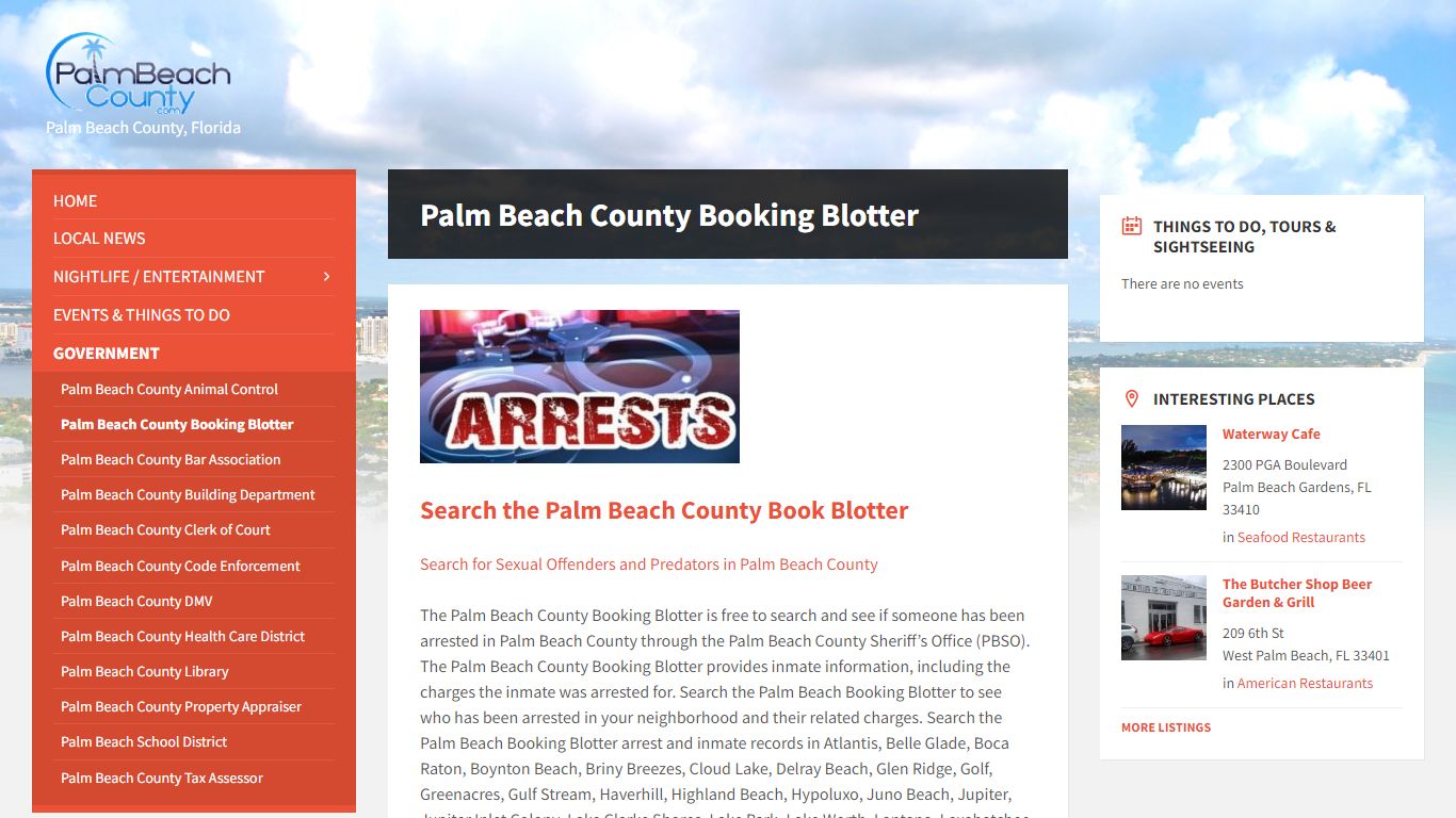 Palm Beach County Booking Blotter